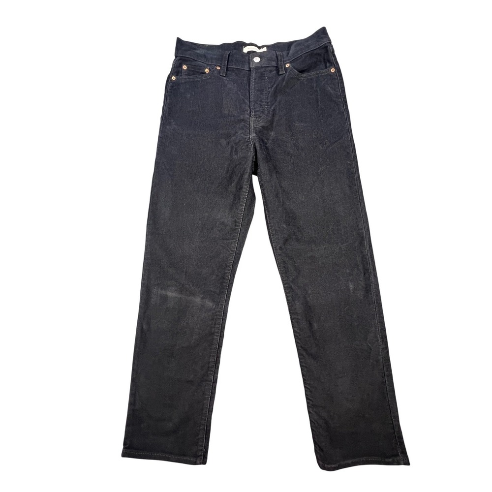 Levi's Black Wedgie Straight Corduroy Button Fly Pants Women 29